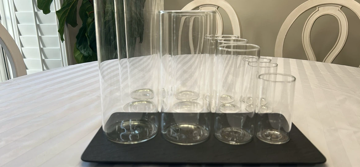 Set of 12 Hurricane | Cylinder Glass Vases - photo 3