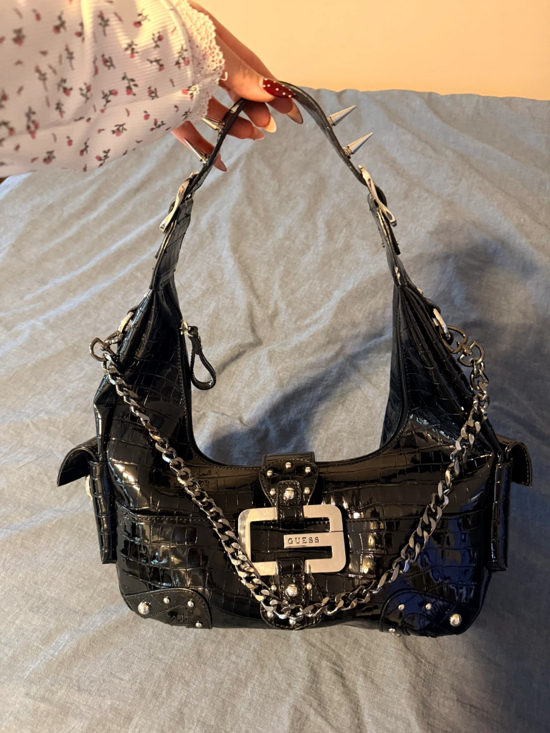 Vintage Guess Black Shoulder Bag