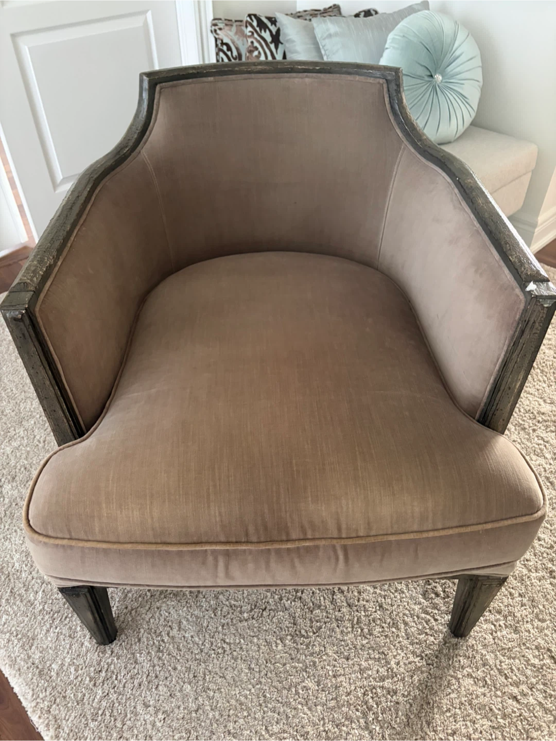 Accent Chair with Decorative Back