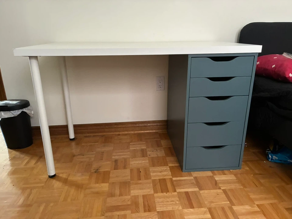 Ikea Alex Desk with Drawers