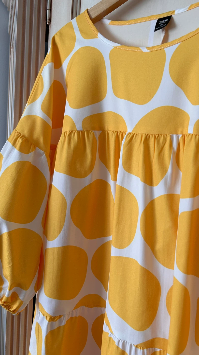 Yellow and White Polka Dot Dress from SHEIN. - photo 2