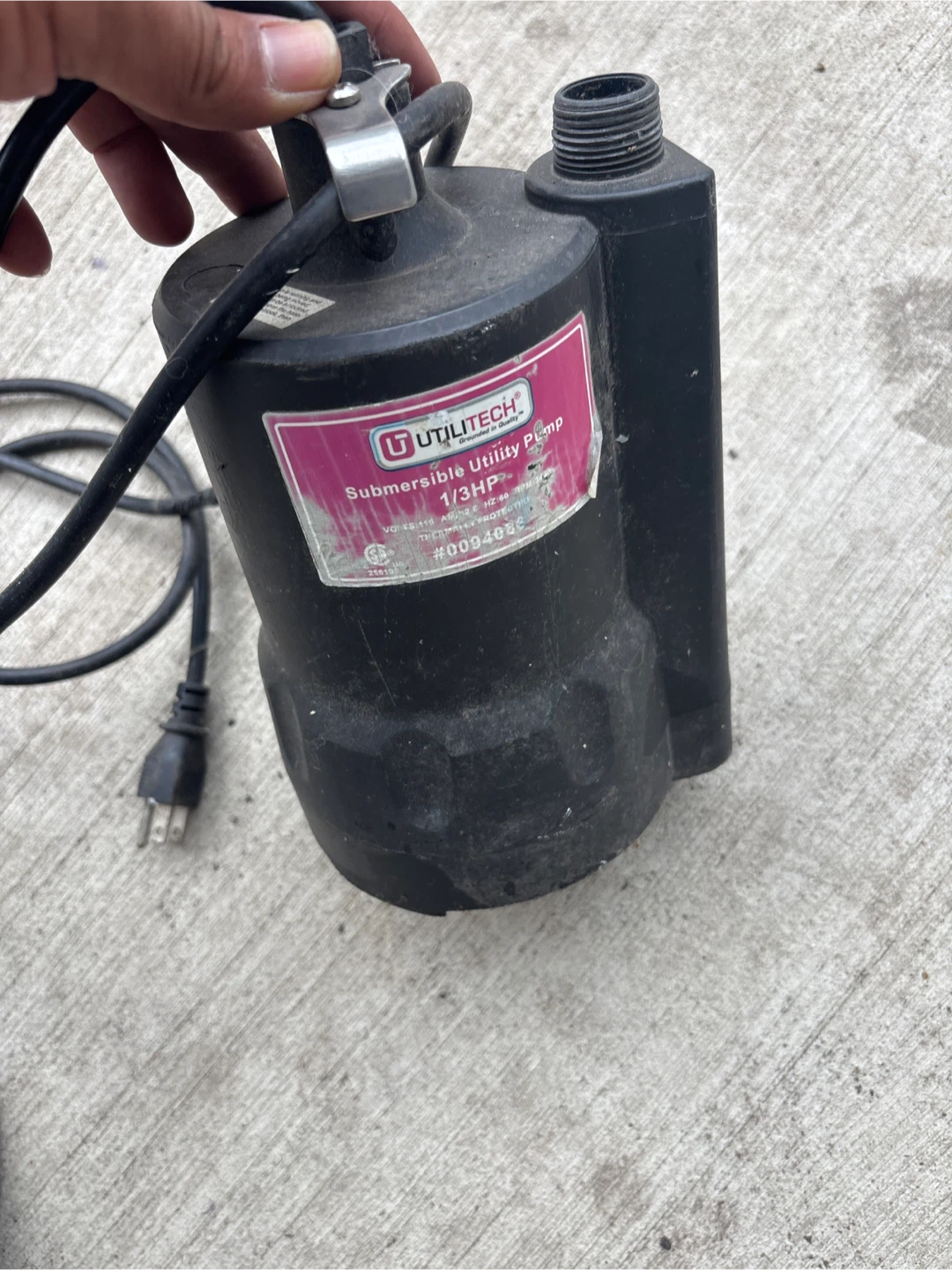 UTILITECH 1/3HP Submersible Utility Pump