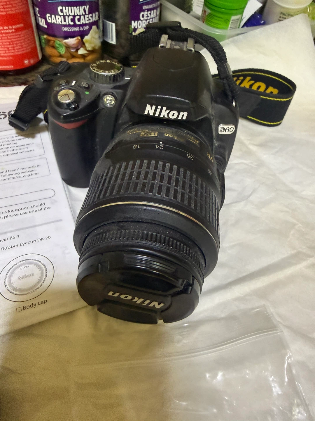 Nikon D60 DSLR Camera with 18-55mm Lens and Accessories