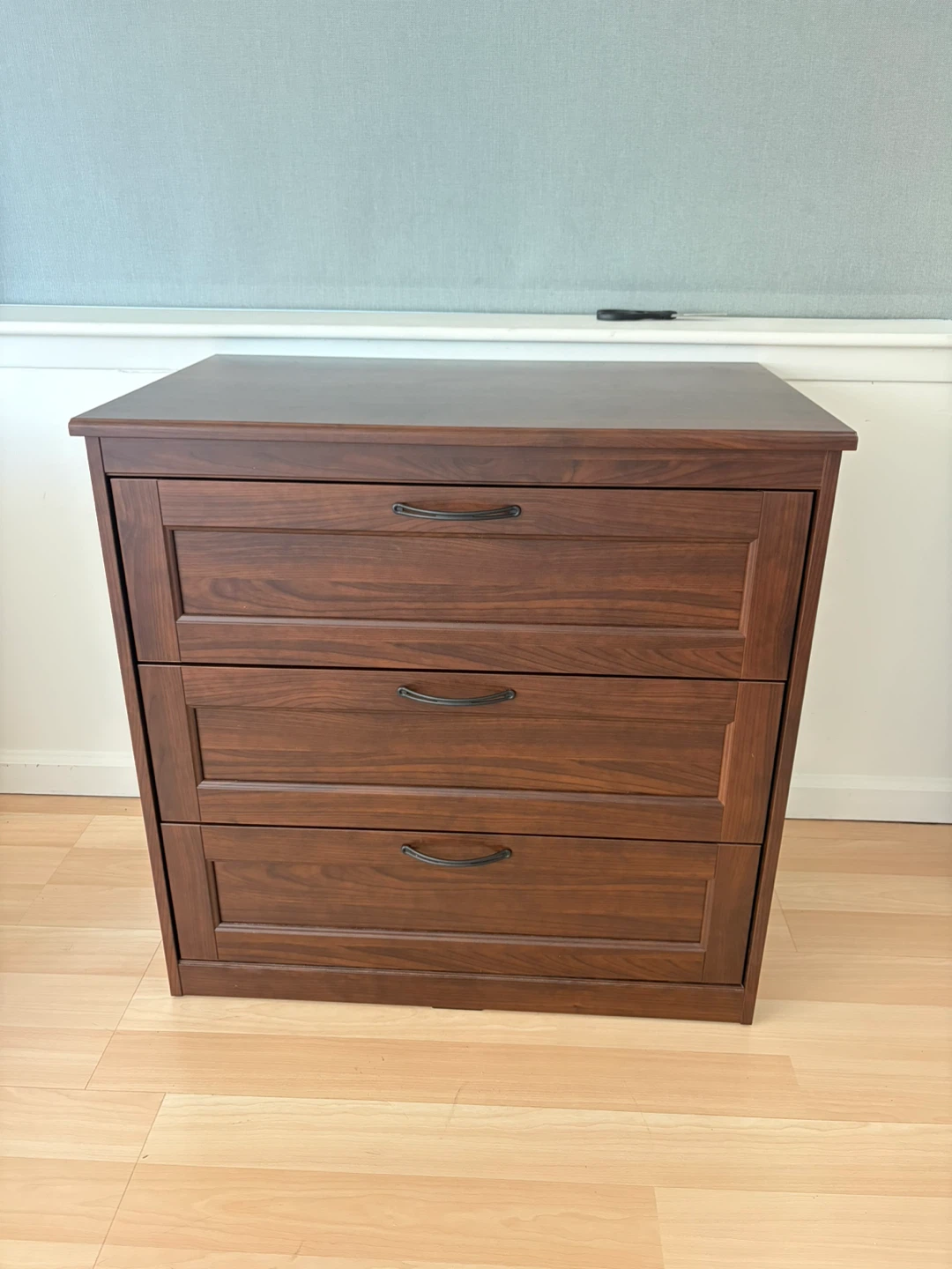 Brown Wood 3-Drawer dresser