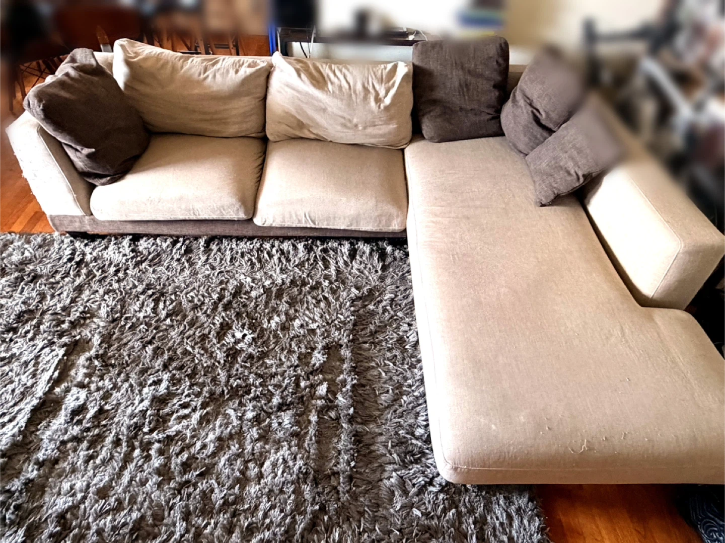 Sectional Sofa with Throw Pillows - photo 2