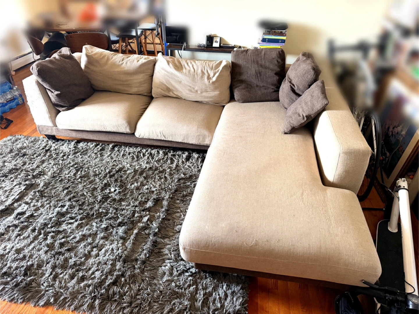 Sectional Sofa with Throw Pillows - photo 3