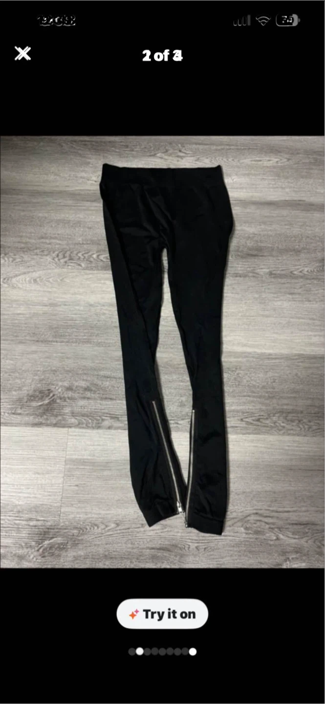 Bebe Black Zip Ankle Pants