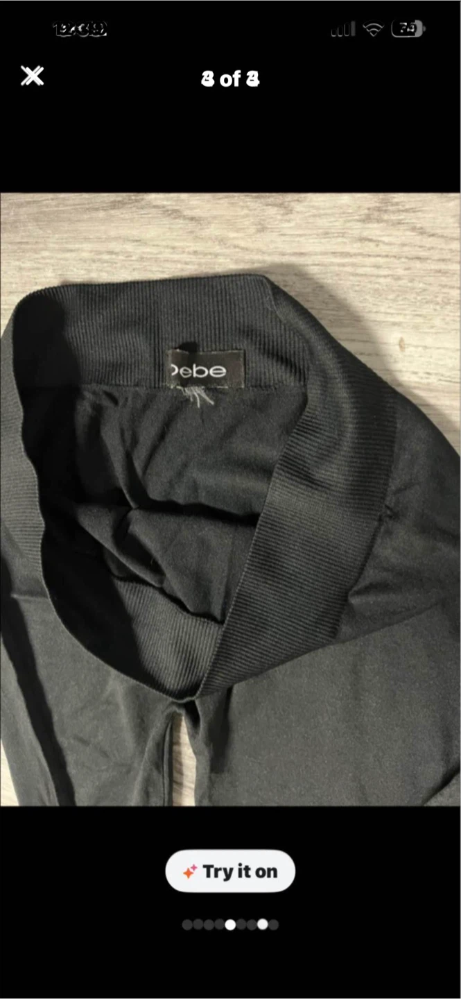 Bebe Black Zip Ankle Pants - photo 2