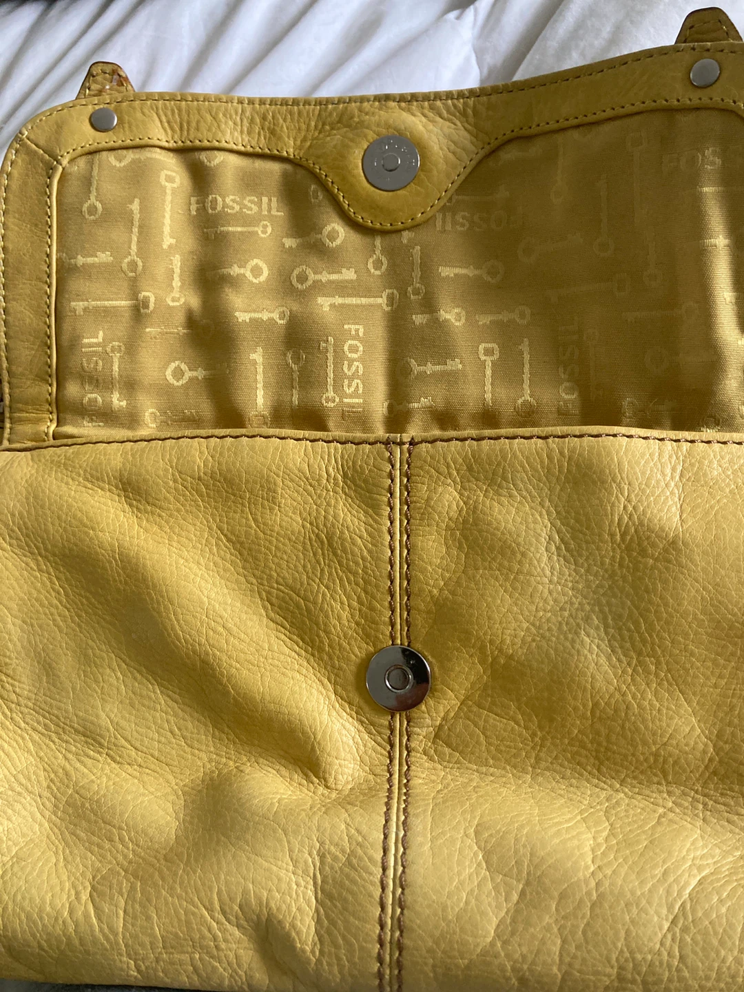 Fossil Yellow Leather Crossbody Bag - photo 4