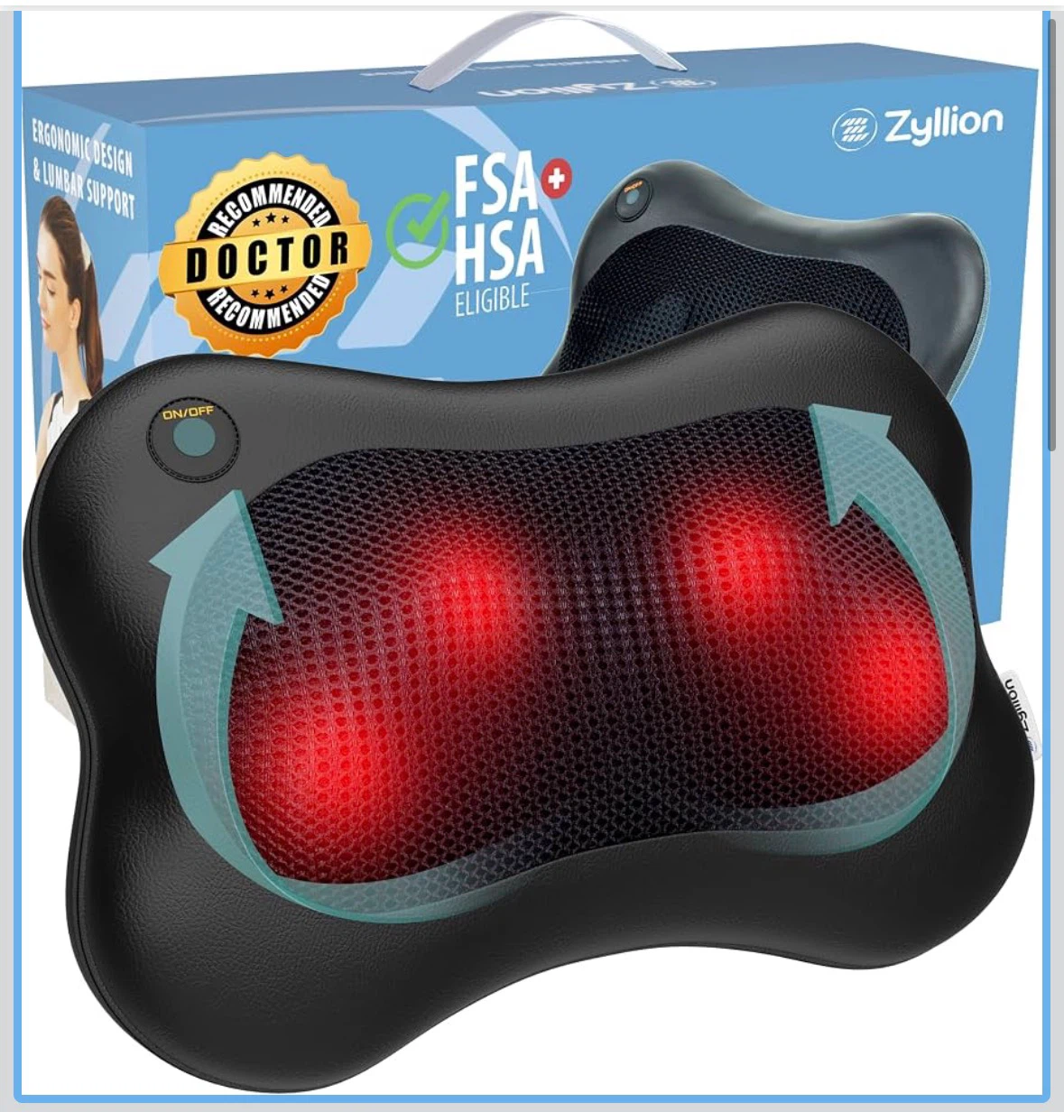 Zyllion Shiatsu Back and Neck Massager