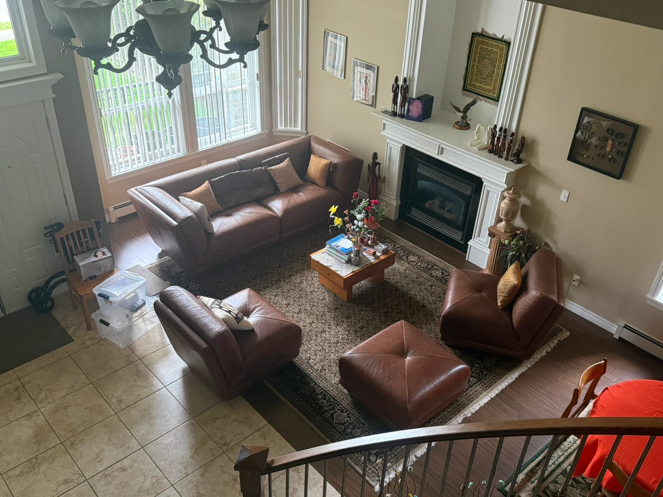Brown Leather Sofa and Loveseat - photo 4