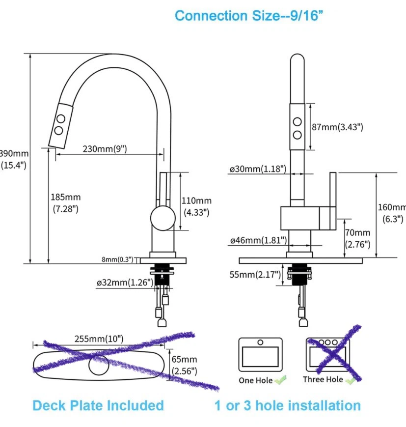 New LIWEIKE White Kitchen Faucet with Pull Out Sprayer One Hole - photo 4