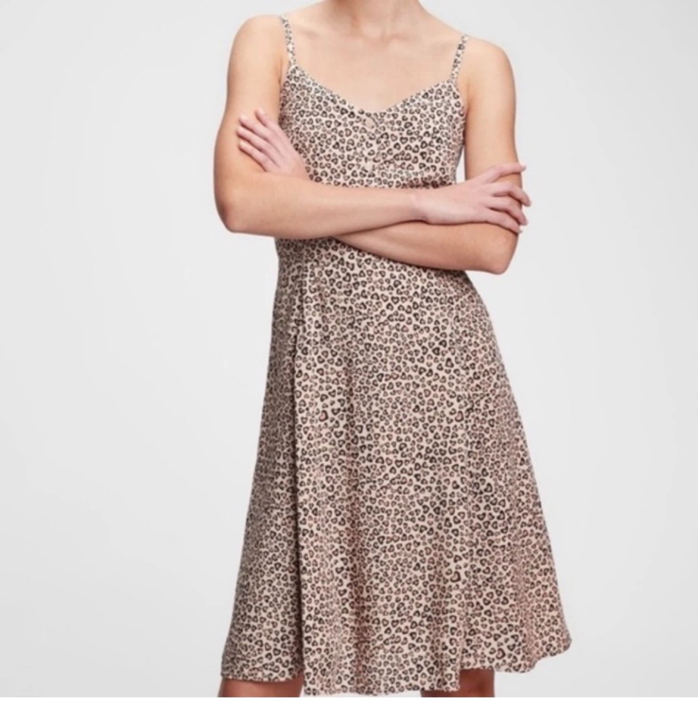 Women's Heart Print Cami Dress
