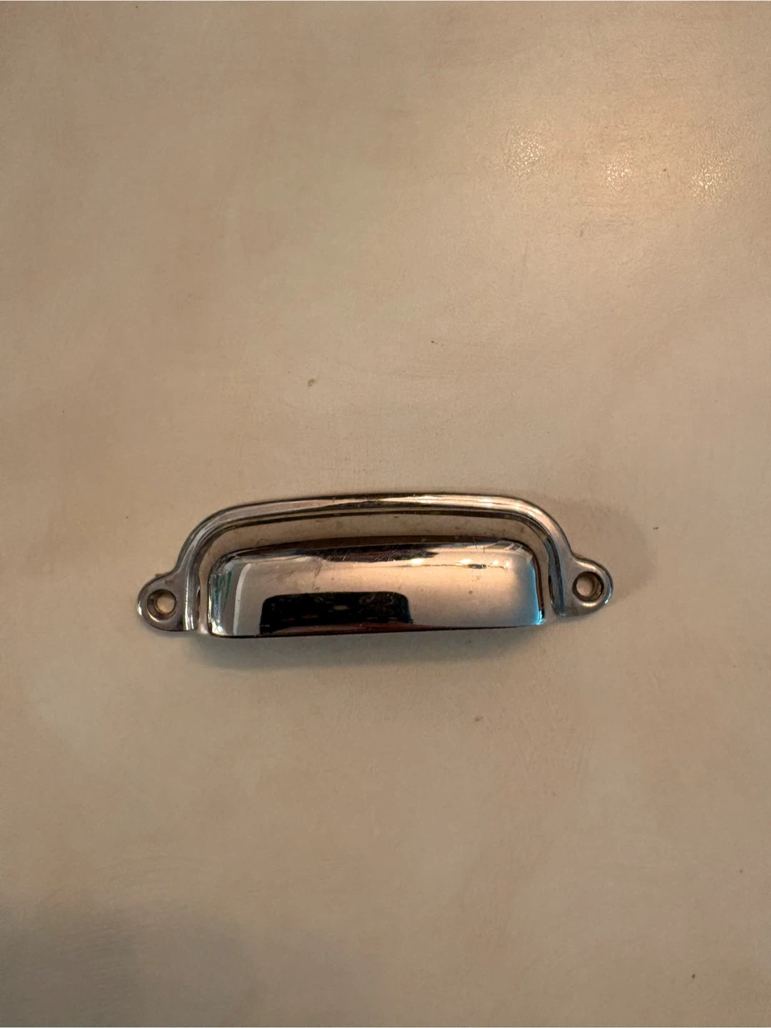 Set of 4 Chrome Cup Pull Cabinet Handles – 3.5 Inch