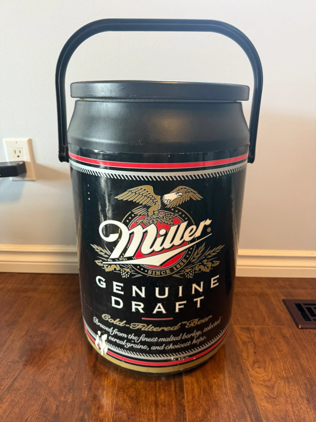 Vintage Miller Genuine Draft Insulated Beer Cooler Ice Bucket