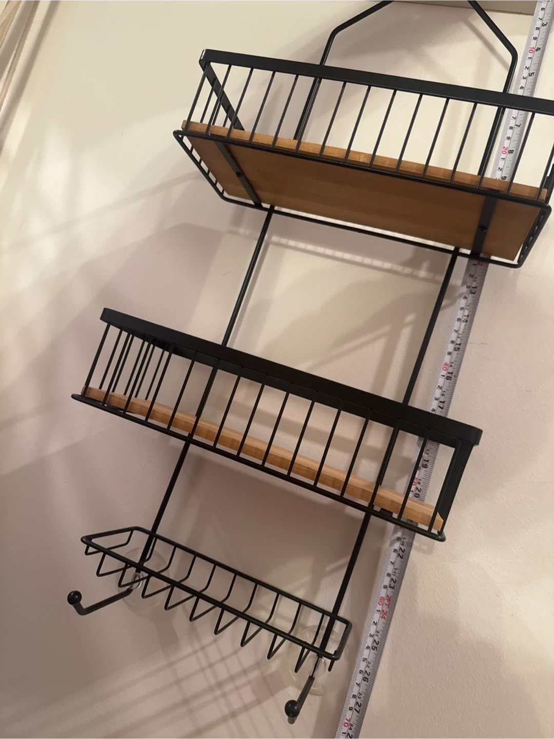 2-Tier Hanging Shelf with Hooks - photo 4