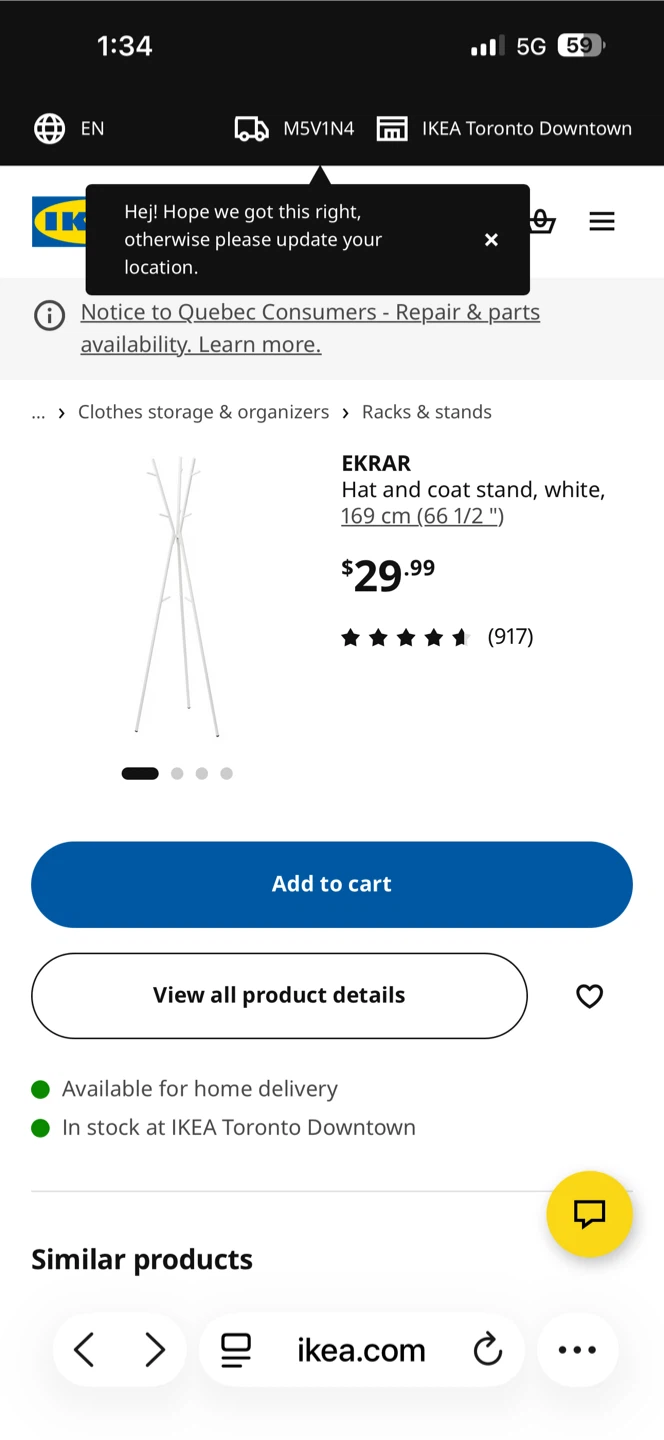 NEW IKEA EKRAR COAT RACK MODERN WHITE STEEL - photo 2