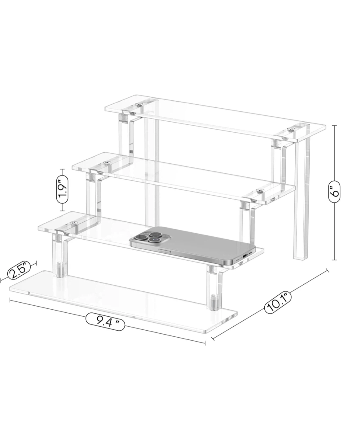 3-Tier Acrylic Display Stand - photo 4