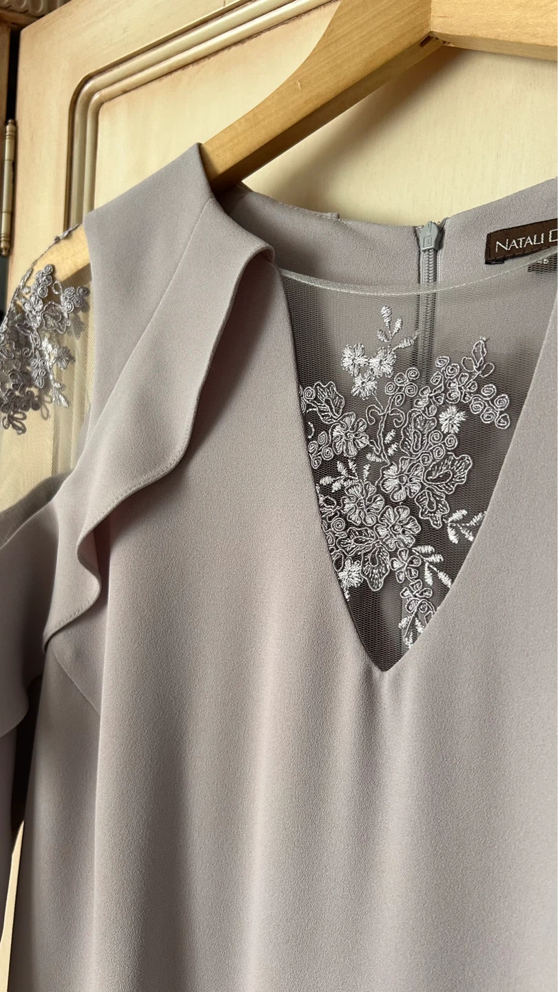 Natali Dler designed Lace Trim Lilac Dress - photo 3