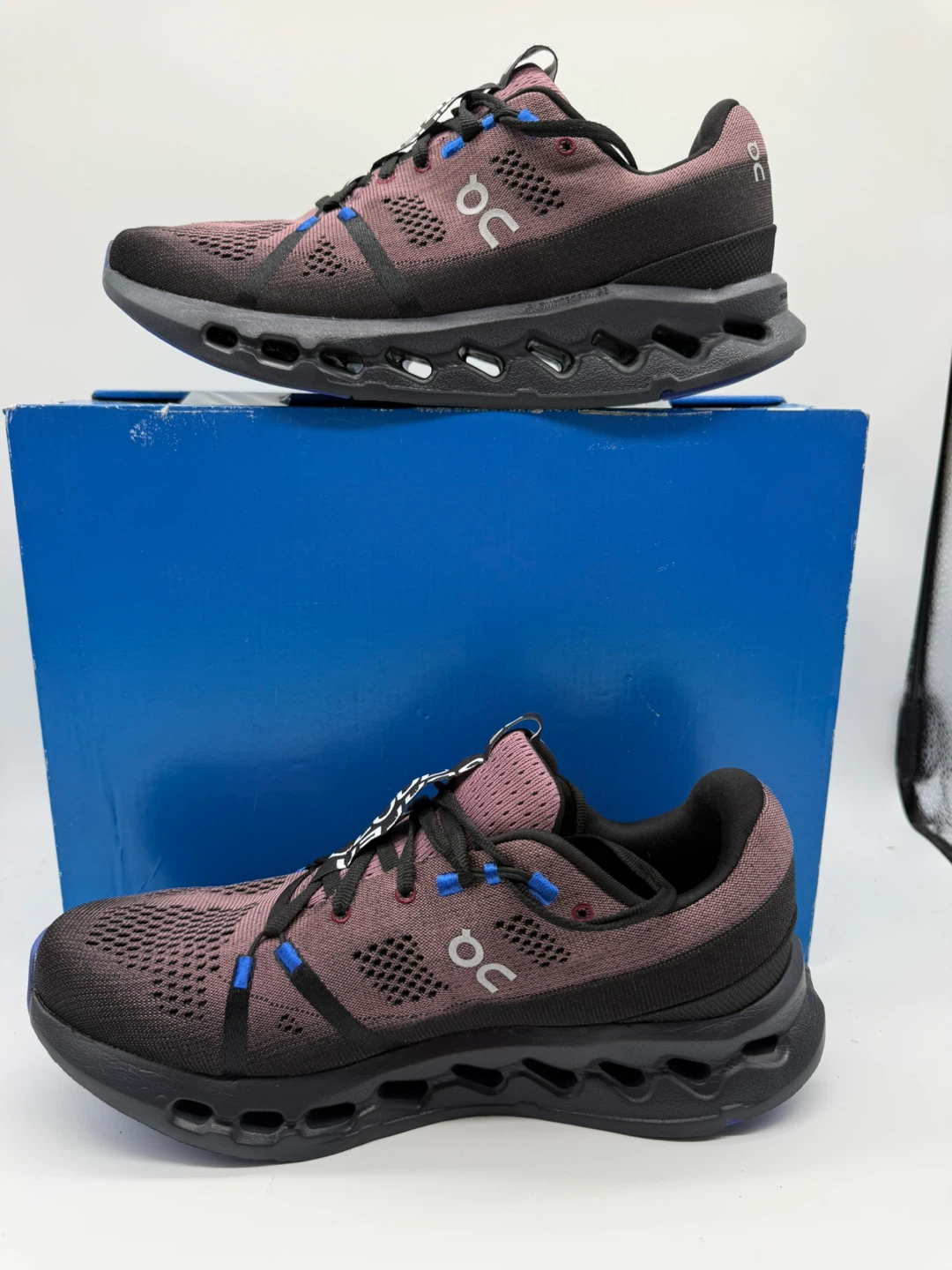 On Cloud Cloudsurfer Black Cobalt Men’s Running Shoes Size US 9