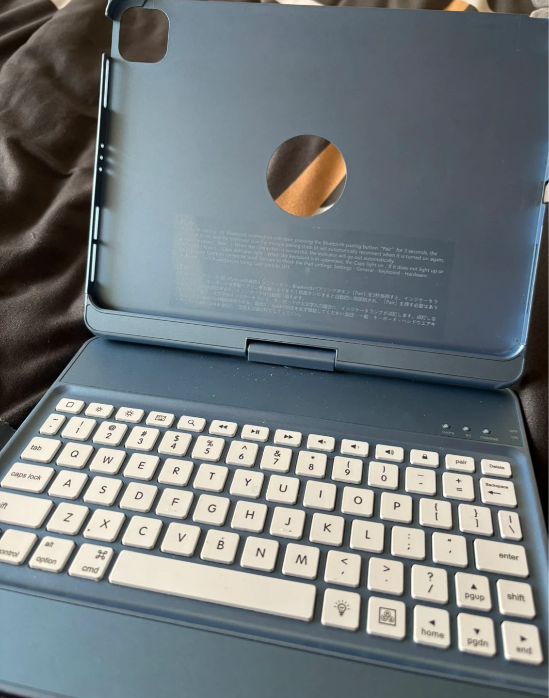 Blue Keyboard Case for iPad
