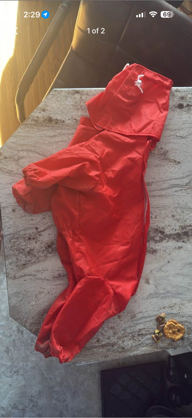 2 piece small dog rain suit