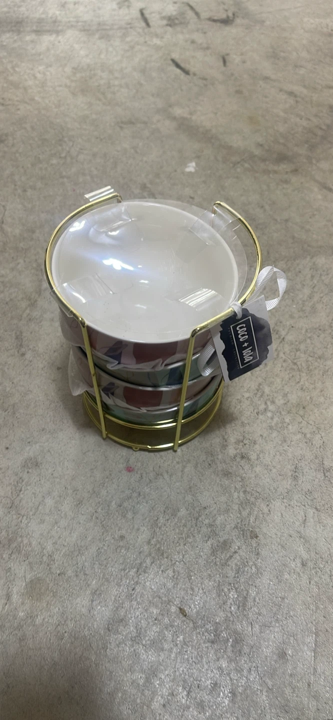 Coco + Lola Stackable Bowls with Gold Stand - photo 2