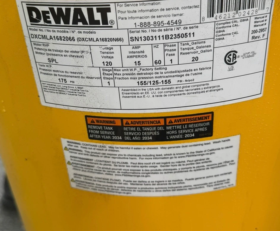 DeWalt Air Compressor - photo 5