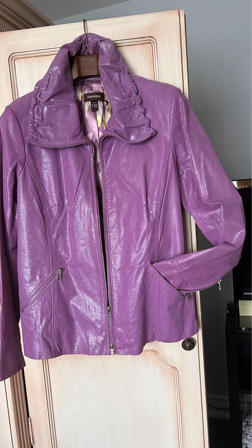 DANIEL Purple Leather Jacket