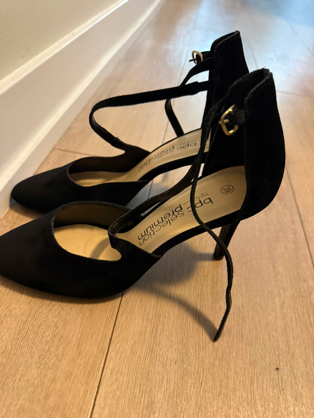 Black Suede Heels – Size 39 (bpc Selection Premium)