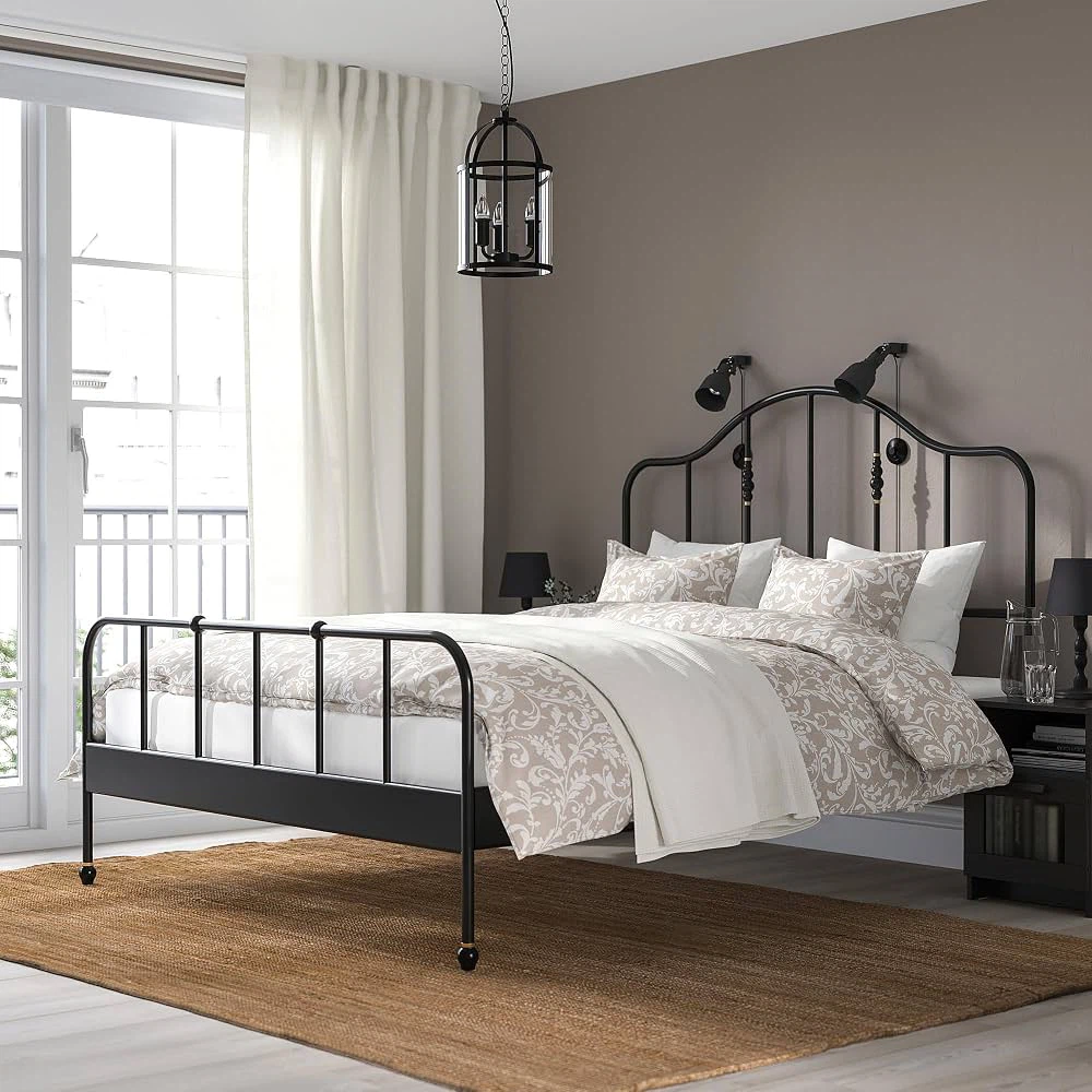 2x IKEA SAGSTUA Queen Bed Frames with LURÖY Slats (Disassembled)
