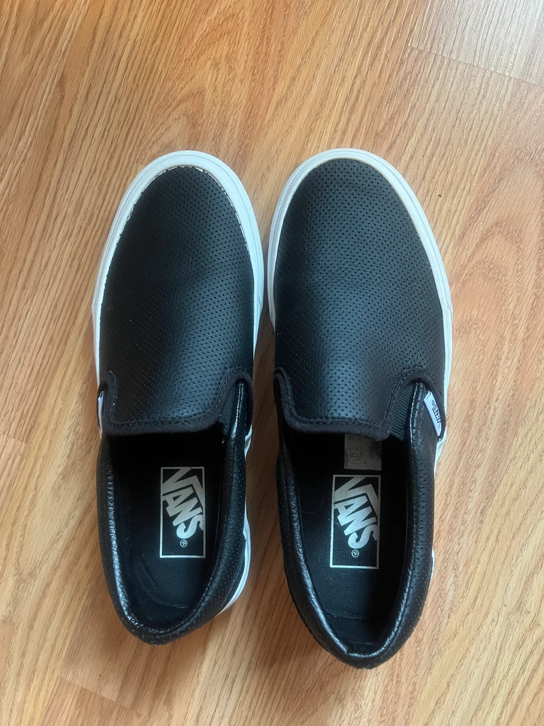 Vans Black Perforated Slip-On Shoes