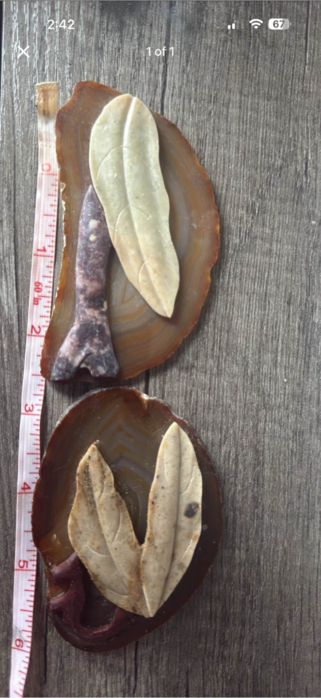 Agate rock slices