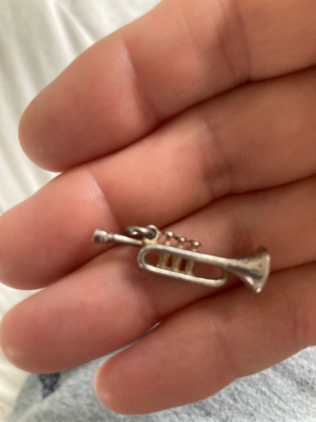 Silver sterling Trumpet Charm/ pendant