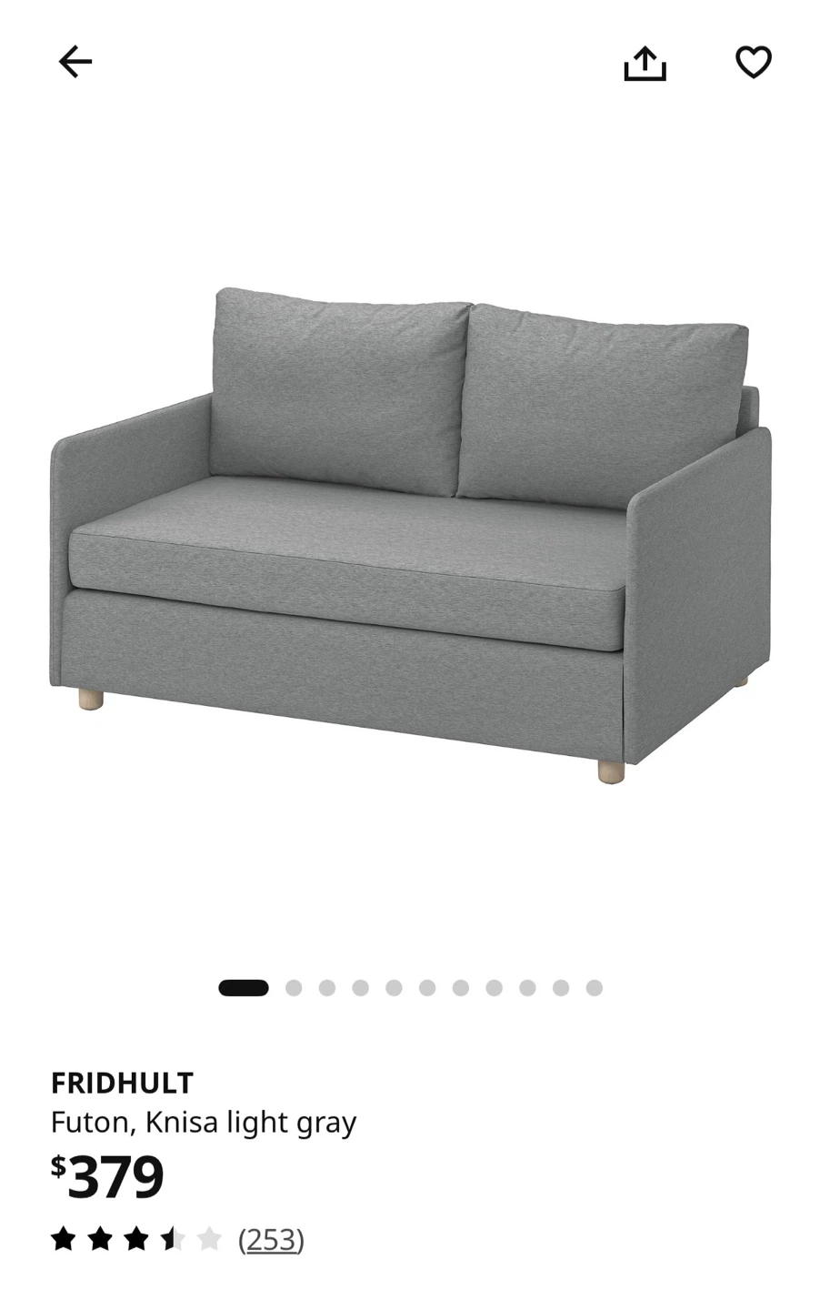 [LAST CHANCE -1 DAY LEFT] IKEA FRIDHULT Sofa-Bed - Grey