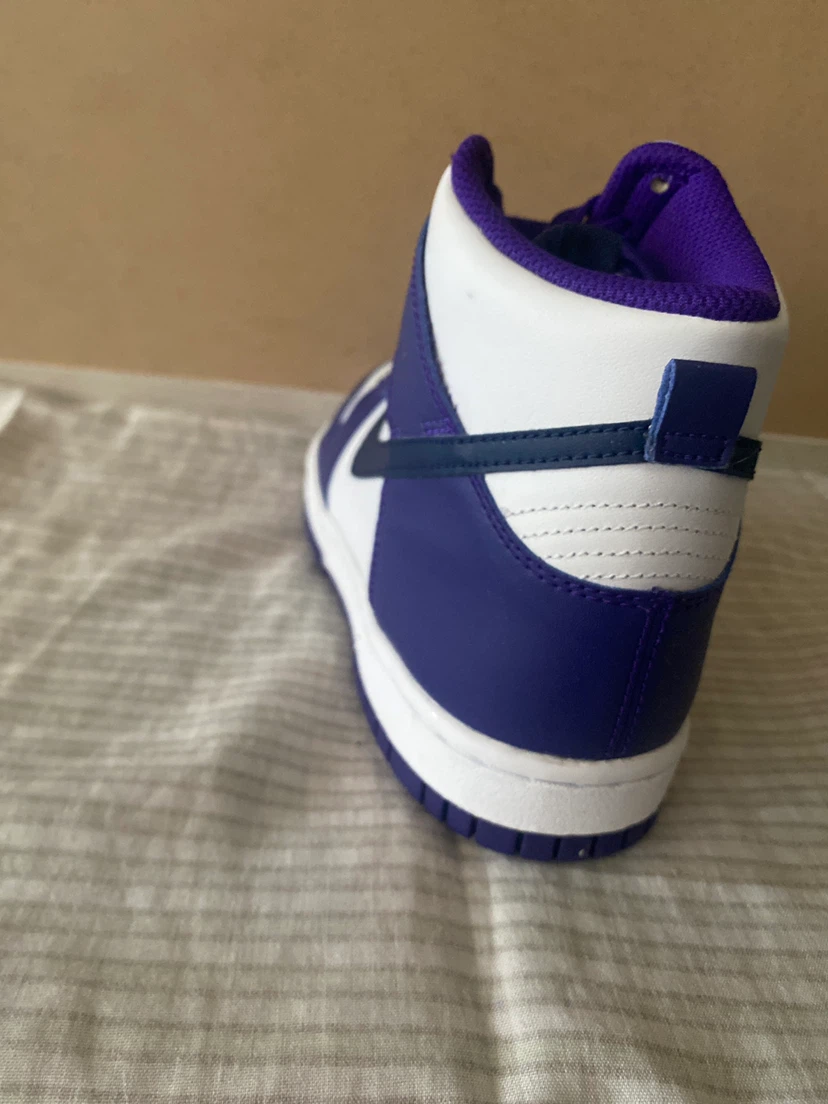 Nike Dunk High White Court Purple Sneakers: size 5.5Y - photo 5