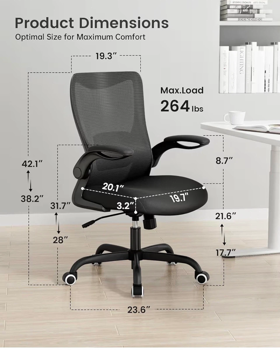 Ergonomic Mesh Office Chair with Lumbar Support - photo 2