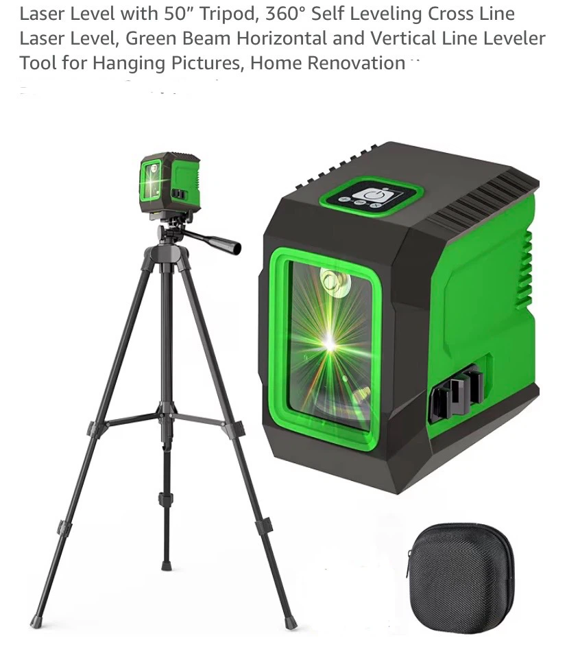 New 360° Self Leveling Laser Level with 50” Tripod