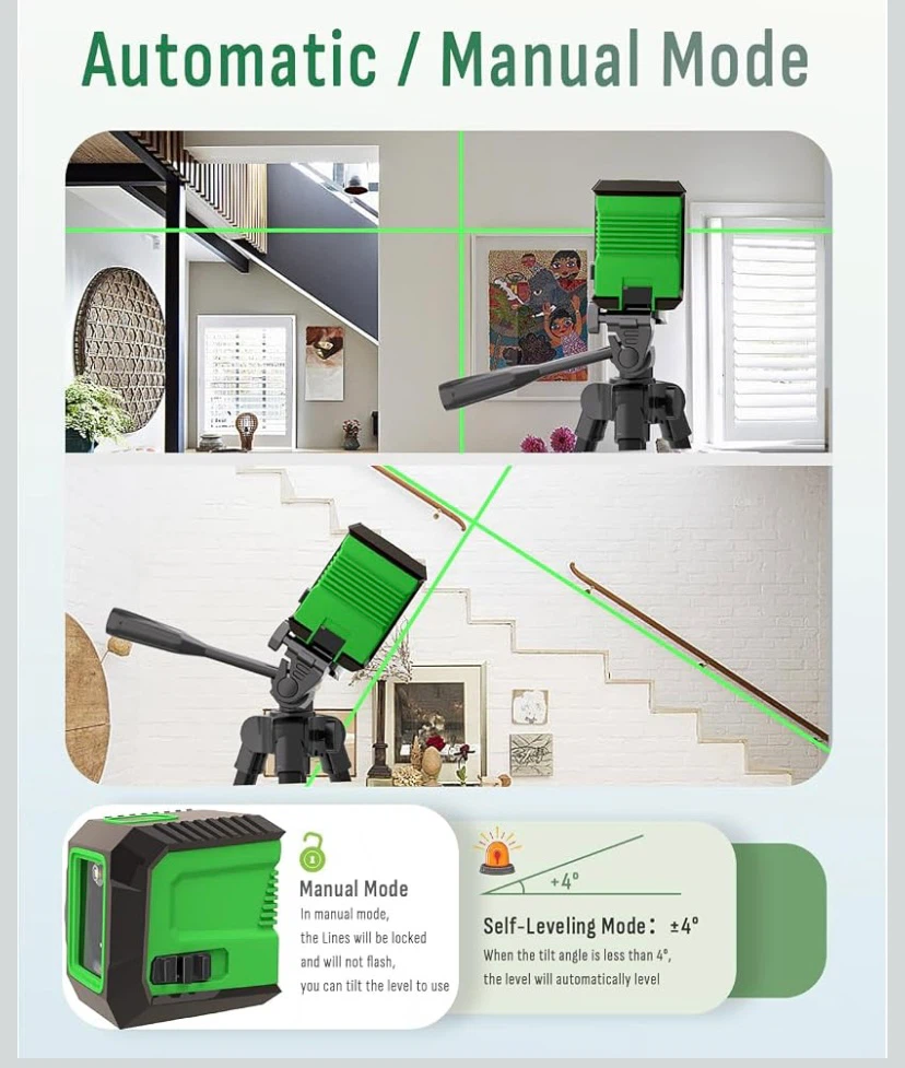 New 360° Self Leveling Laser Level with 50” Tripod - photo 2