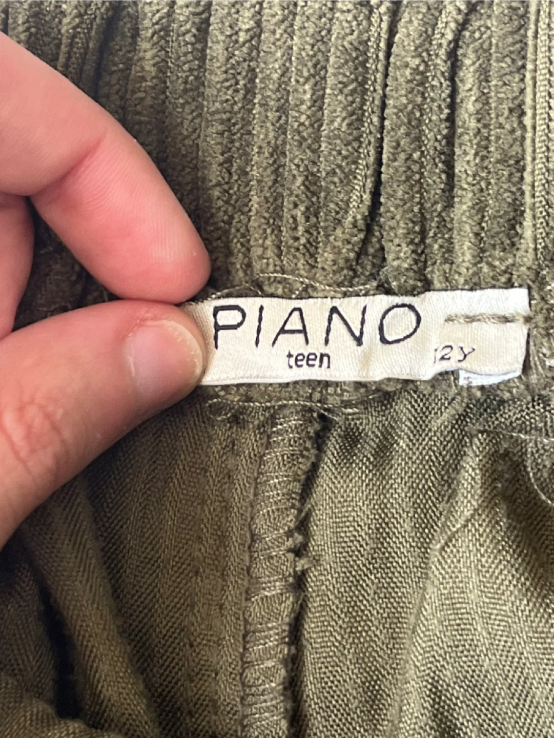 PIANO Teen Olive Corduroy Pants - photo 2