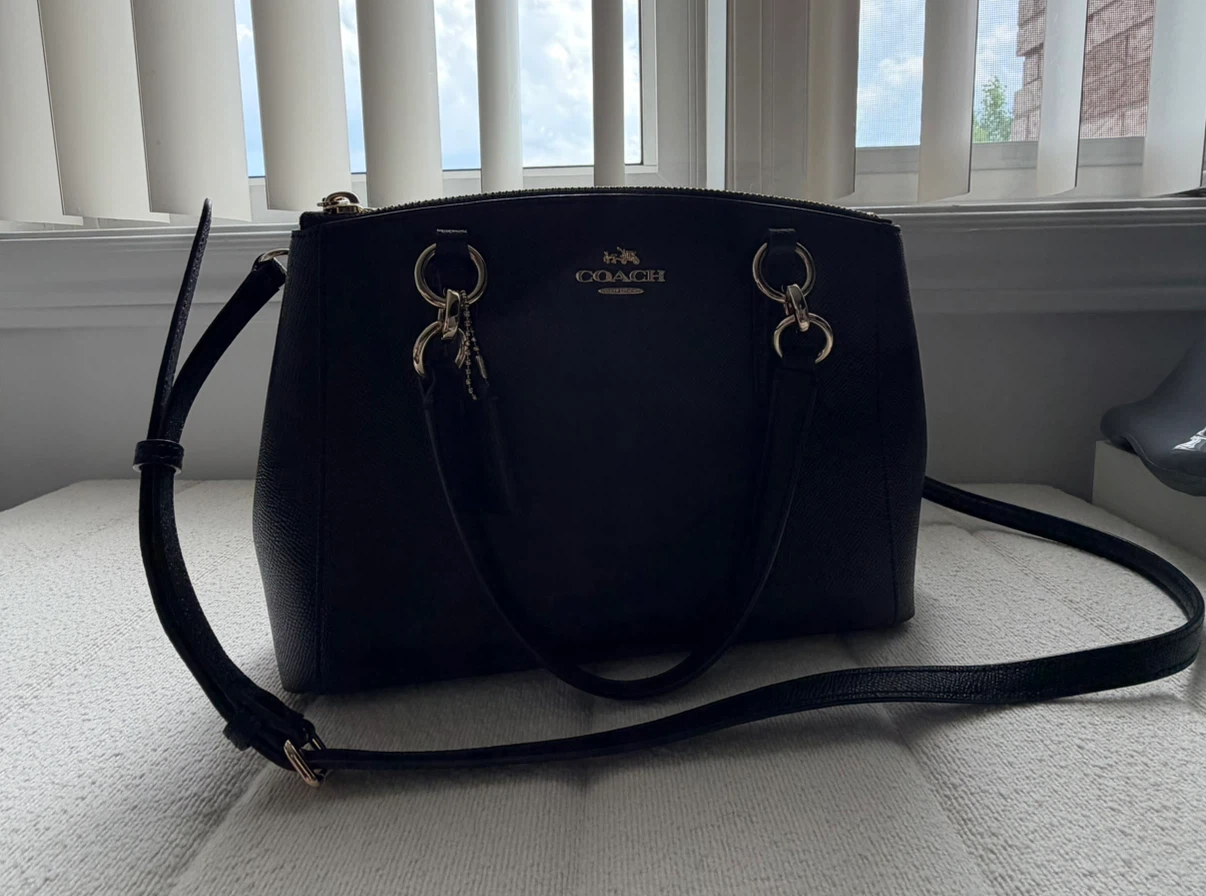 Coach Black Leather Satchel Handbag - photo 2