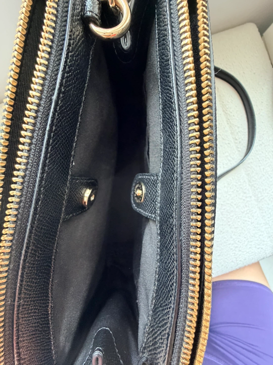 Coach Black Leather Satchel Handbag - photo 3