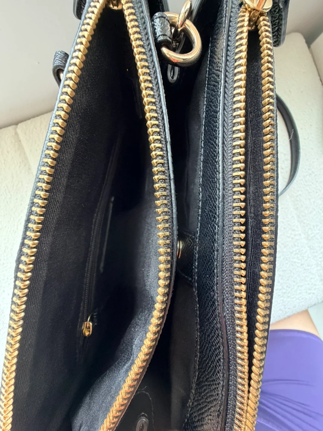 Coach Black Leather Satchel Handbag - photo 5