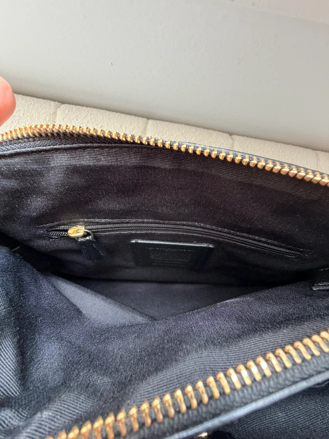Coach Black Leather Satchel Handbag - photo 4