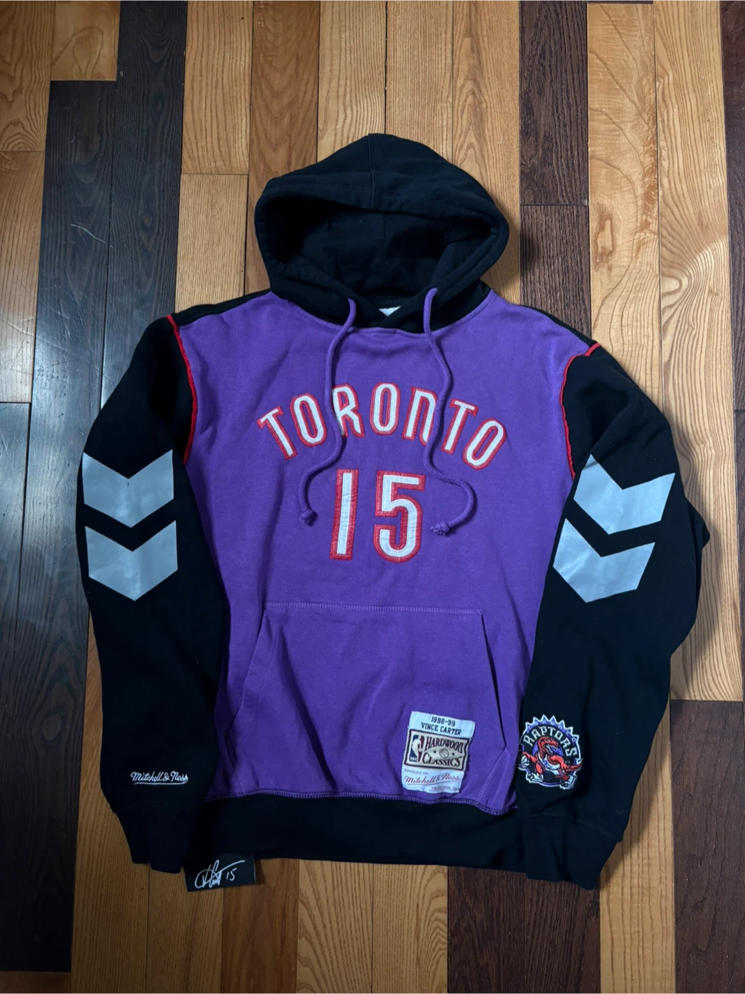 Toronto Raptors Vince Carter hoodie M Mitchell and Ness