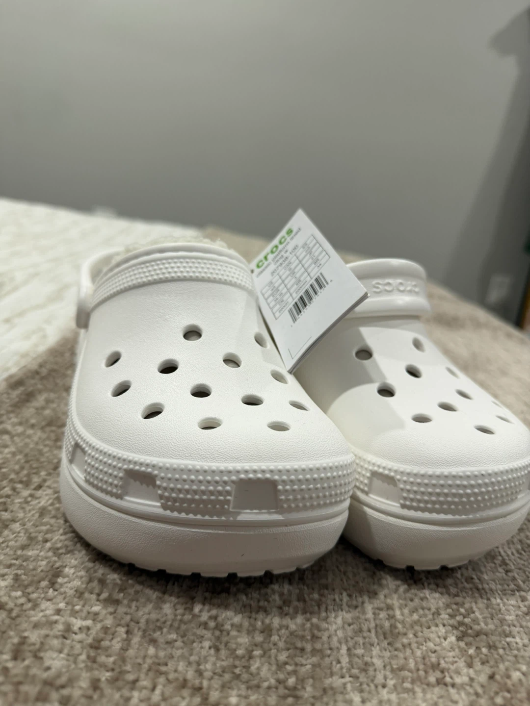 Crocs Classic Platform Lined Clog W US W5 White