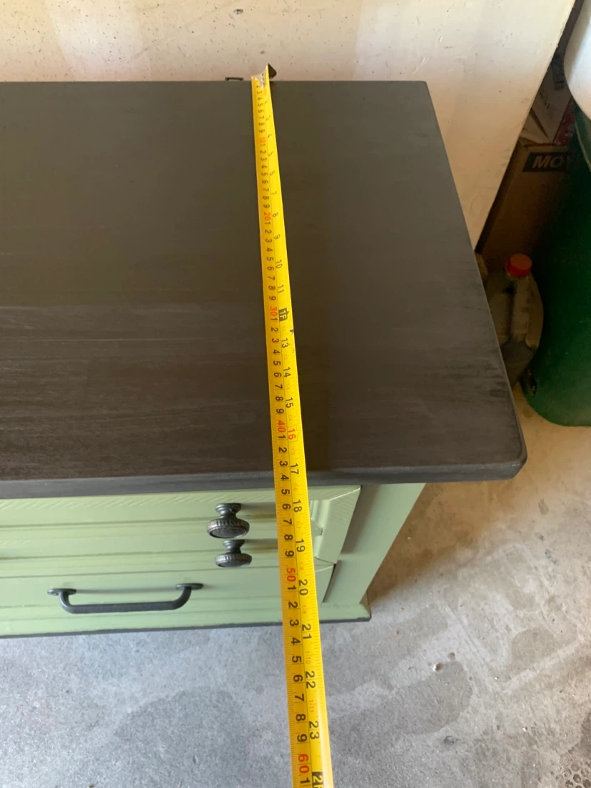 Green Dresser with Dark Top