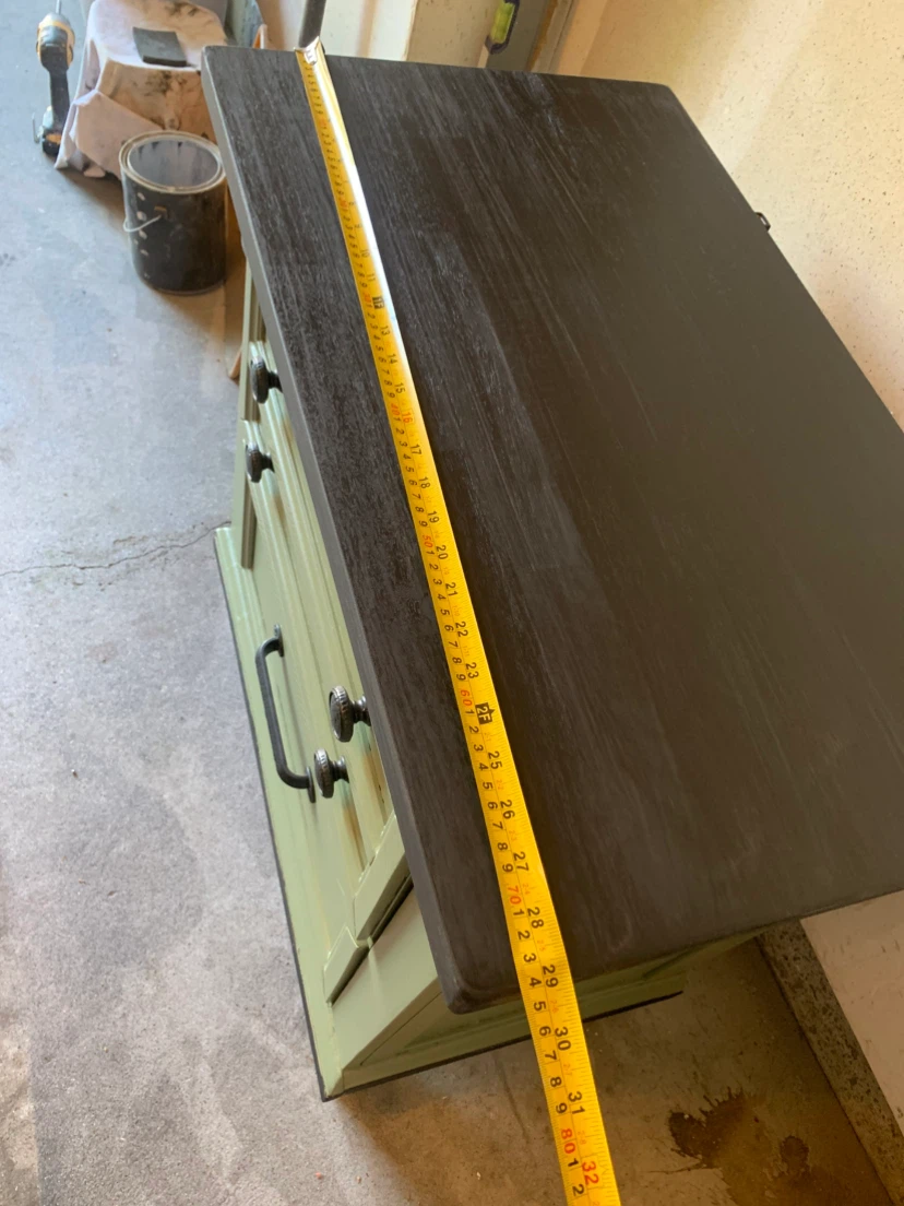 Green Dresser with Dark Top - photo 2