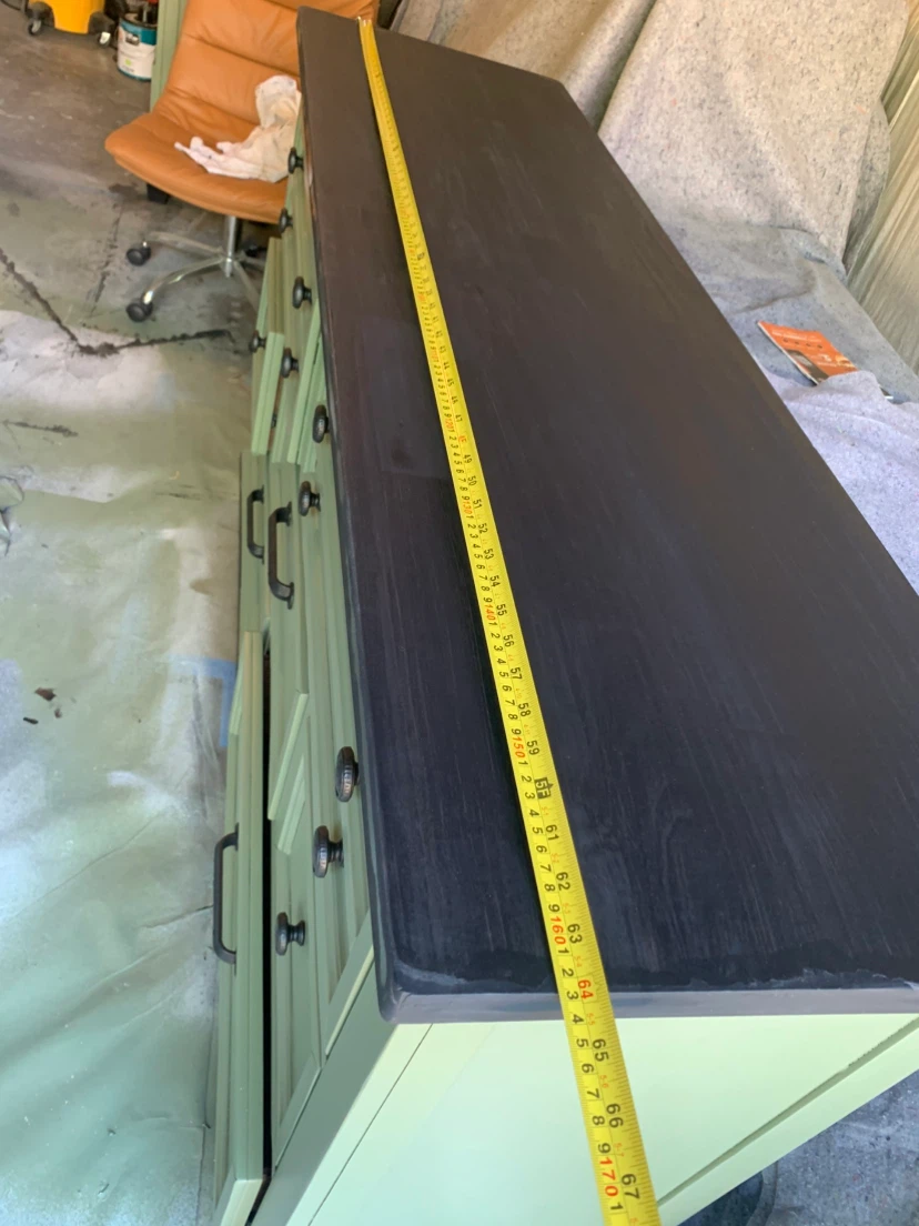 Green Dresser with Dark Top - photo 3