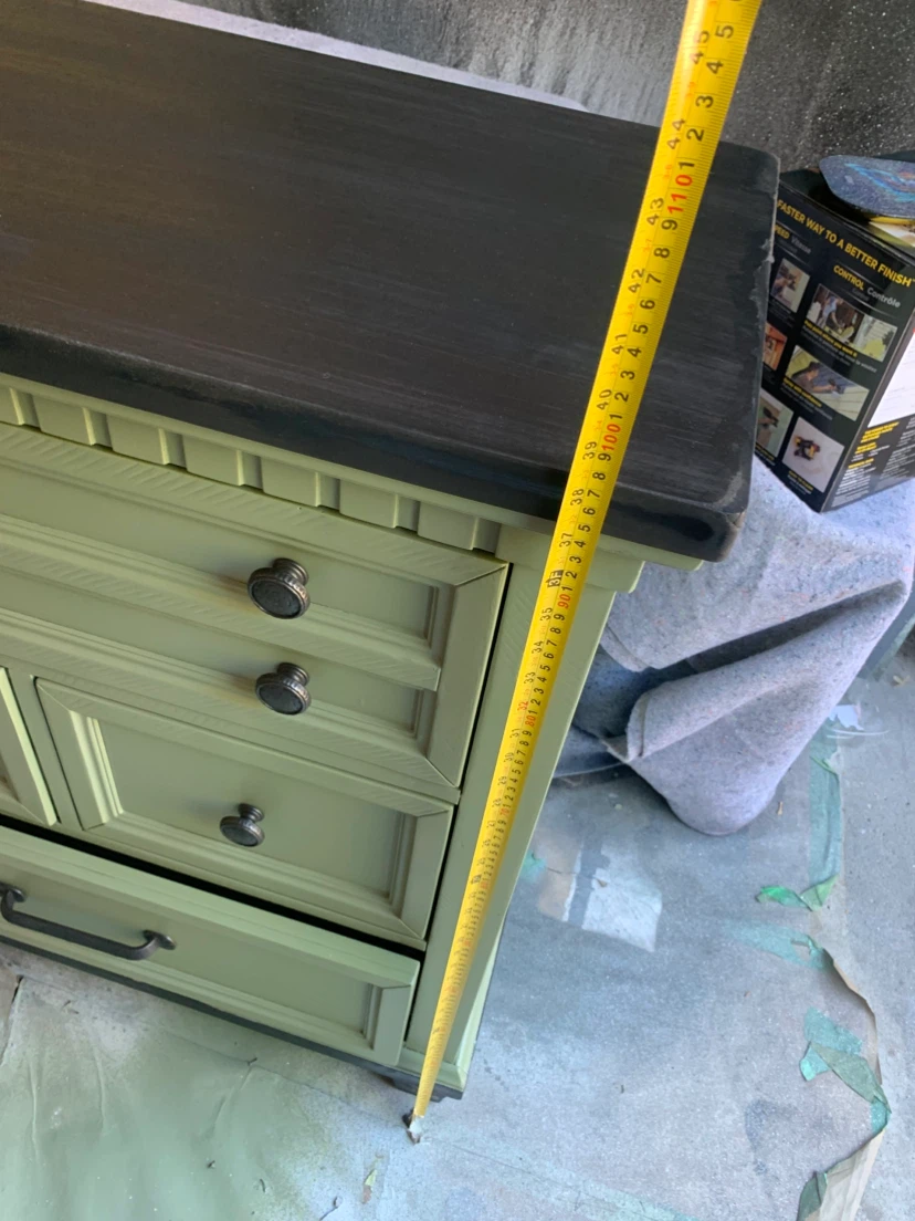 Green Dresser with Dark Top - photo 4